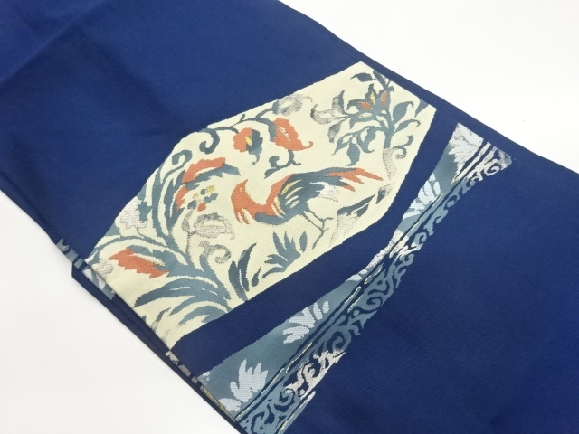 JAPANESE NAGOYA OBI / WOVEN FLOWER ARABESQUE